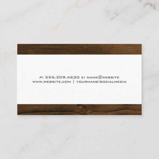 建築車のショベルロゴ 名刺 (裏面)