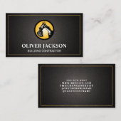 建築車のロゴ | 財産開発 名刺 (正面/裏面)