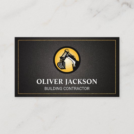 建築車のロゴ | 財産開発 名刺 (正面)