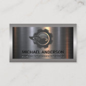 建築車のロゴ |金属工業 名刺 (正面)