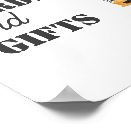 建築車の誕生日カードとギフトのサイン ポスター (角)