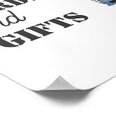 建築車の誕生日カードとギフトのサイン ポスター (角)