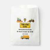 建築車の誕生日パーティーありがとう フェイバーバッグ (正面)