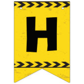 建築車の誕生日パーティーイエロートラック バンティングフラッグ (第2の旗)