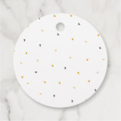 建築車の誕生日パーティーメッセージカード フェイバータグ (裏面)