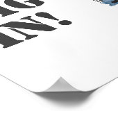 建築車の誕生日掘り食べ物の看板 ポスター (角)