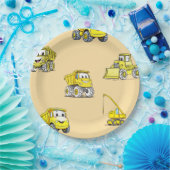 建築車の誕生日紙プレート ペーパープレート (パーティー)