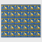 建築車カスタム両ボーズブルー誕生日 ラッピングペーパー (フラット)