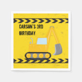 建築車カスタム両子供の誕生日パーティー スタンダードカクテルナプキン (正面)