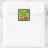 建築車ダンプトラックカスタムのステッカー スクエアシール (バッグ)