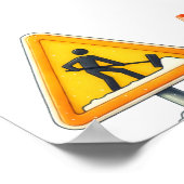 建築車ダンプトラック歓迎サイン ポスター (角)