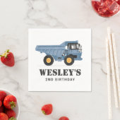 建築車ダンプトラック誕生日パーティー スタンダードカクテルナプキン (インサイチュ)