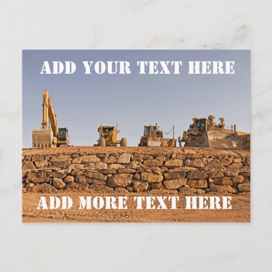 建築車パノラマ ポストカード (正面)