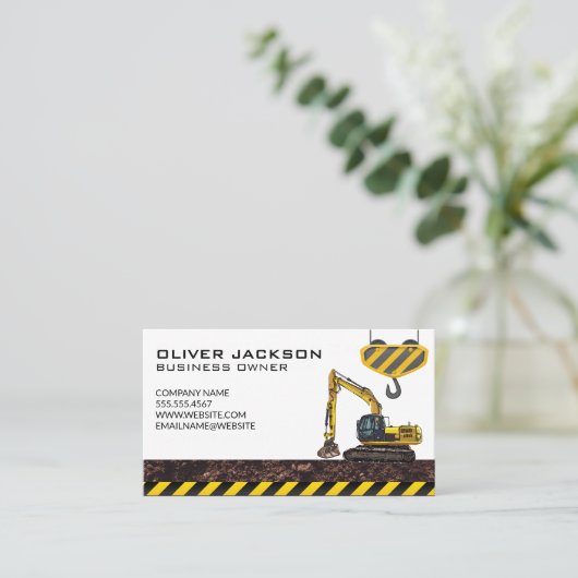 建築車両クレーン 名刺 (スタンド正面)