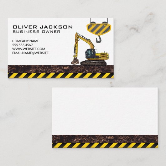 建築車両クレーン 名刺 (正面/裏面)