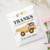 建築車両ダンプトラック誕生日 フェイバーバッグ (封をした状態)