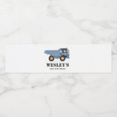 建築車両ダンプトラック誕生日 ペットボトルラベル (シングルラベル)