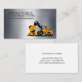 建築車両ローダ | 金属ブラシ 名刺 (正面/裏面)