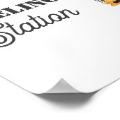 建築車両誕生日給油ステーション標識 ポスター (角)