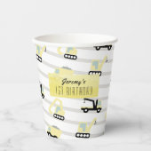 建築車型誕生日紙カップ 紙コップ (正面)