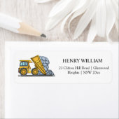 建築車子供の誕生日 ラベル (インサイチュ)