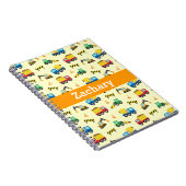 建築車柄ボーイズ手帳 ノートブック (右側)