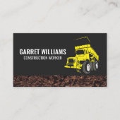 建築車用ダンプトラック | 地球引越し業者 名刺 (正面)