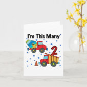 建築車第2期バースデーギフト カード (黄色い花)