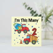 建築車第2期バースデーギフト カード (スタンド正面)