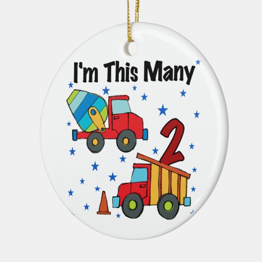 建築車第2期バースデーギフト セラミックオーナメント (左)