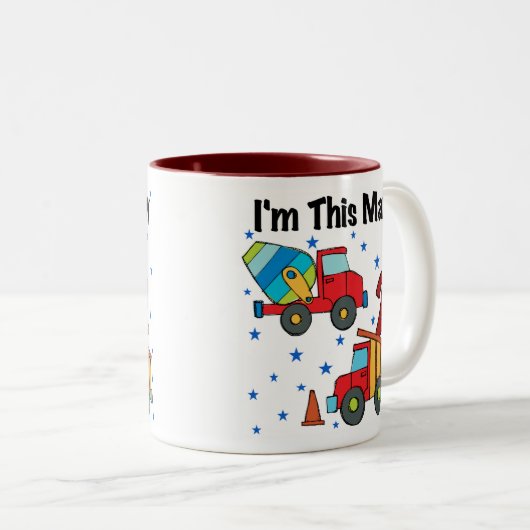 建築車第2期バースデーギフト ツートーンマグカップ (正面右)