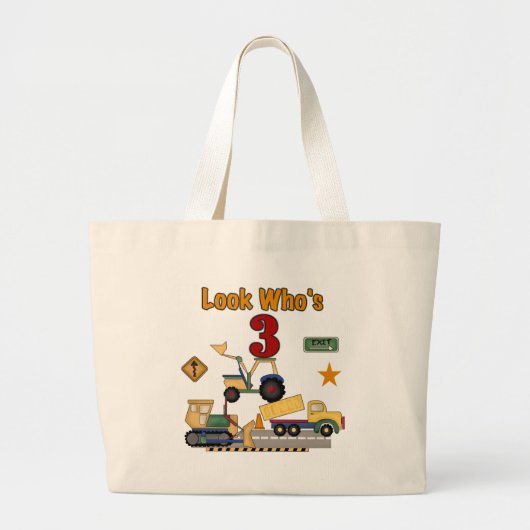 建築車第3期Tシャツ ラージトートバッグ (正面)