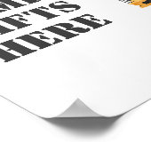 建築車誕生日ダンプギフトここにサイン ポスター (角)