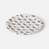 建築車誕生日会 ペーパープレート (アングル)