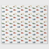 建築車誕生日会 ラッピングペーパー (フラット)