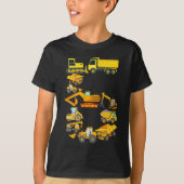 建築車6歳の少年のためのトラック Tシャツ (正面)