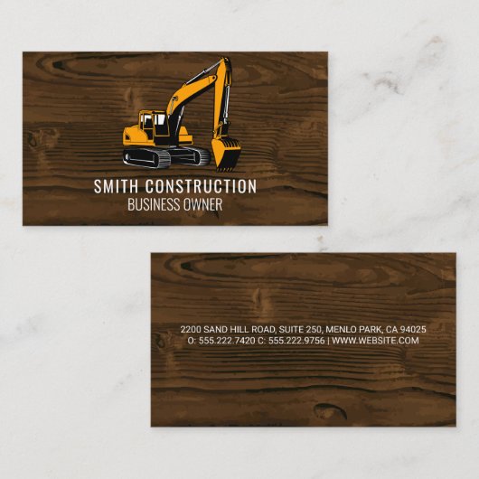 建築車 | ウッド 名刺 (正面/裏面)