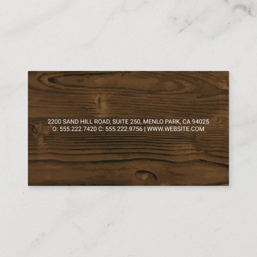 建築車 | ウッド 名刺 (裏面)