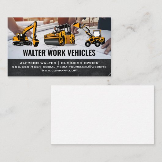 建築車 | エンジニア設計者 名刺 (正面/裏面)