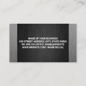 建築車 | ブラックシルバーメタル 名刺 (裏面)