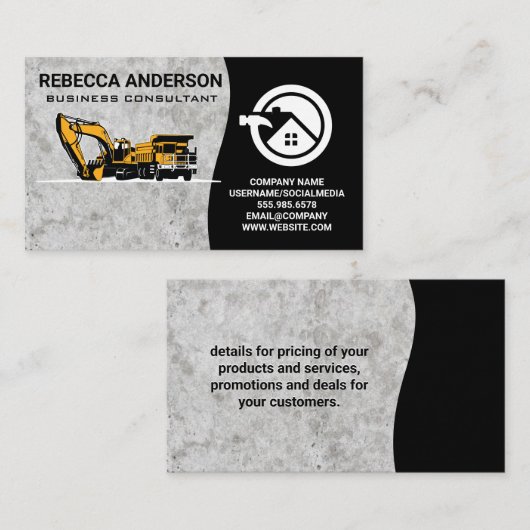 建築車 | ホーム建築 名刺 (正面/裏面)