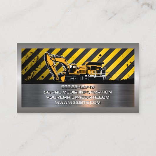 建築車 |メタリック 名刺 (裏面)