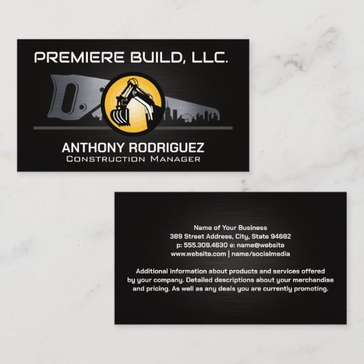 建築車 |不動産実在構築 名刺 (正面/裏面)