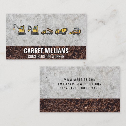 建築車 名刺 (正面/裏面)