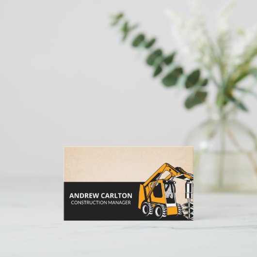 建築車 | 地球掘削 名刺 (スタンド正面)