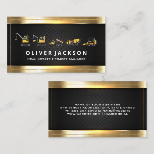 建築車 | 工業用 名刺 (正面/裏面)