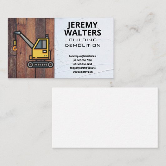 建築車 | 建物破壊 名刺 (正面/裏面)