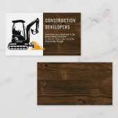 建築車 |木目 名刺 (正面/裏面)