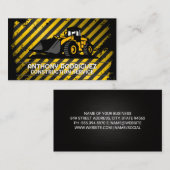 建築車 |注意ストライプ事項 名刺 (正面/裏面)