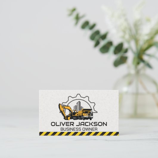 建築車 |都市の背景 名刺 (スタンド正面)